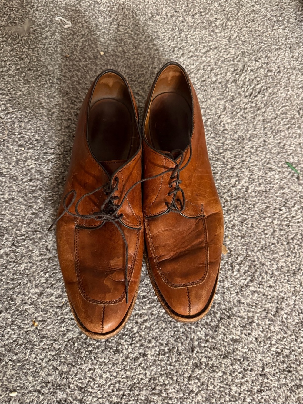 Allen Edmonds Brown Leather Lace-Up Delray Oxfords Men’s size 9 1/2 Classic